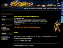 Tablet Screenshot of excalibur-miniatures.com